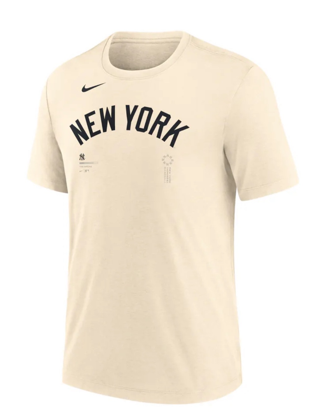 NWT Nike NY Yankees Wordmark MLB T-Shirt Natural Cream, Men’s XL